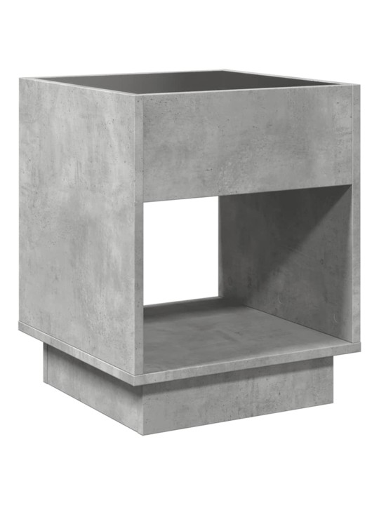 Noční stolek s Infinity LED betonově šedý 40 x 40 x 50 cm