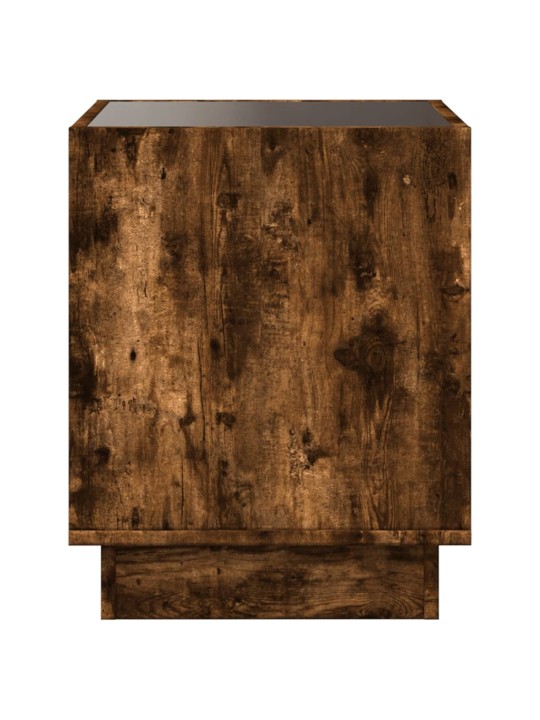 Noční stolek s infinity led kouřový dub 40 x 40 x 50 cm