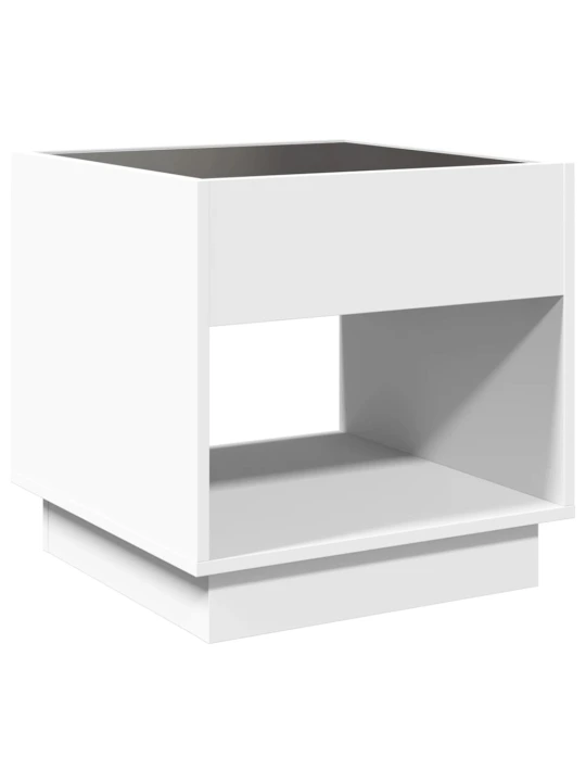 Noční stolek s Infinity LED bílý 50 x 50 x 50 cm