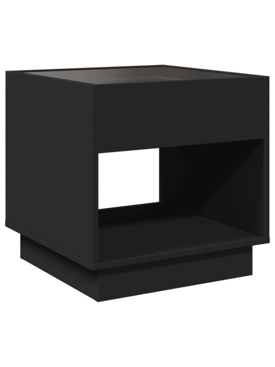 Noční stolek s Infinity LED černý 50 x 50 x 50 cm