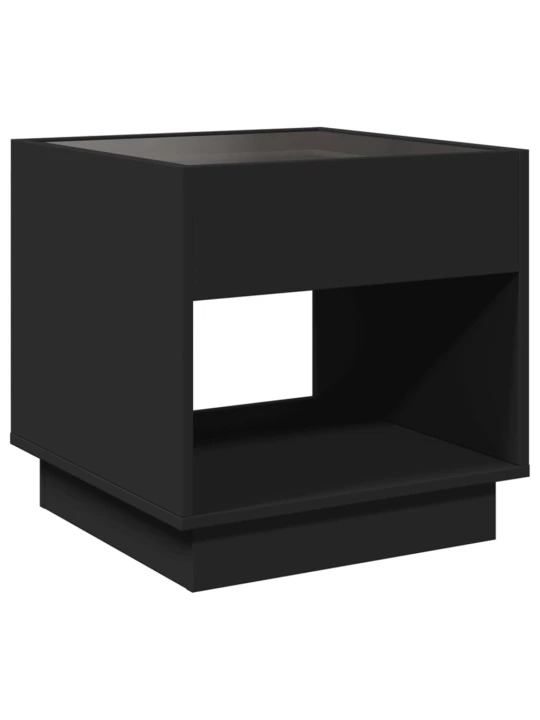 Noční stolek s Infinity LED černý 50 x 50 x 50 cm