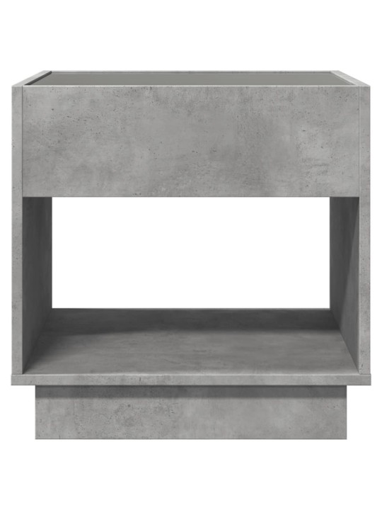 Noční stolek s Infinity LED betonově šedý 50 x 50 x 50 cm