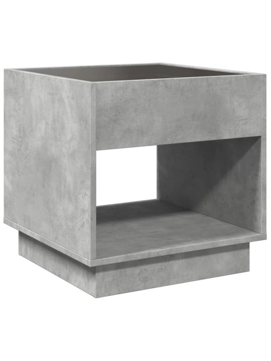 Noční stolek s Infinity LED betonově šedý 50 x 50 x 50 cm