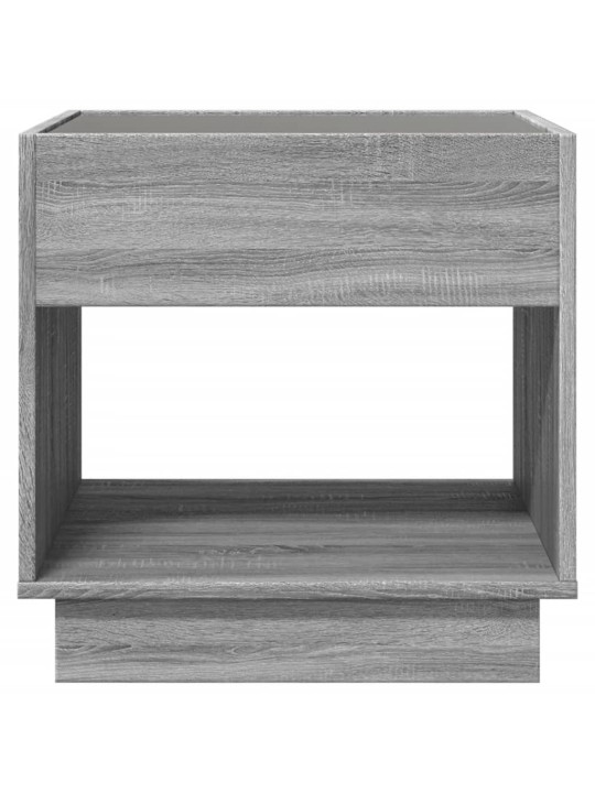 Noční stolek s infinity led šedý sonoma 50 x 50 x 50 cm