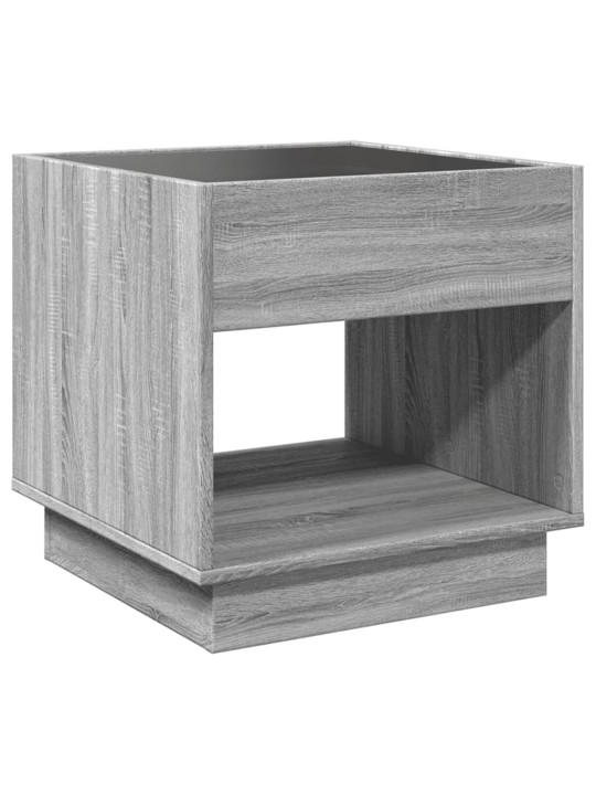 Noční stolek s infinity led šedý sonoma 50 x 50 x 50 cm