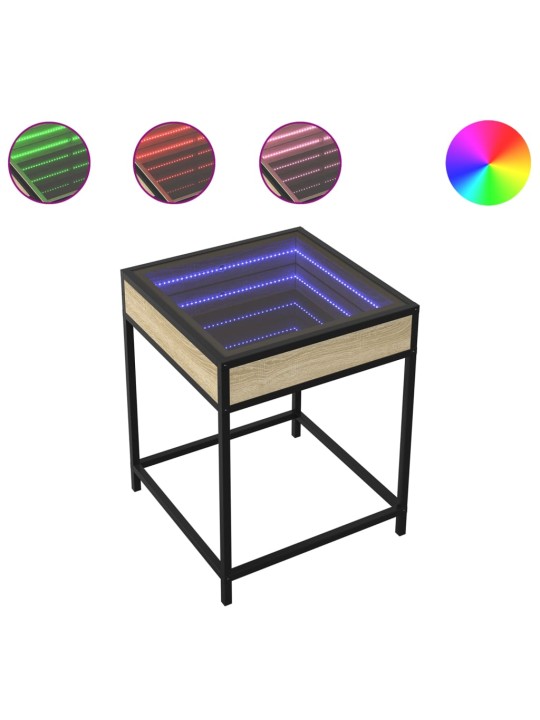 Noční stolek s Infinity LED dub sonoma 40 x 40 x 51 cm