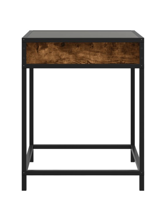Noční stolek s Infinity LED kouřový dub 40 x 40 x 51 cm