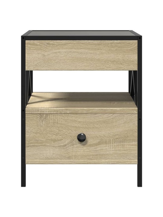 Noční stolek s Infinity LED dub sonoma 40 x 40 x 51 cm