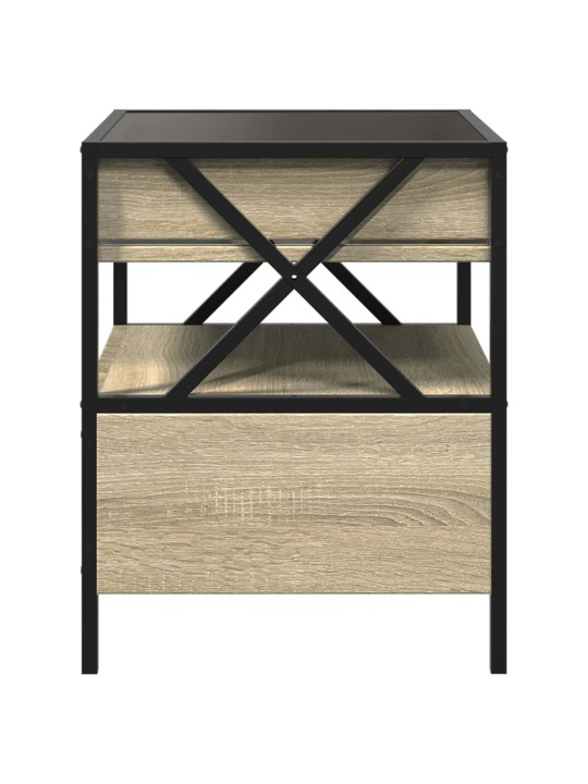 Noční stolek s Infinity LED dub sonoma 40 x 40 x 51 cm