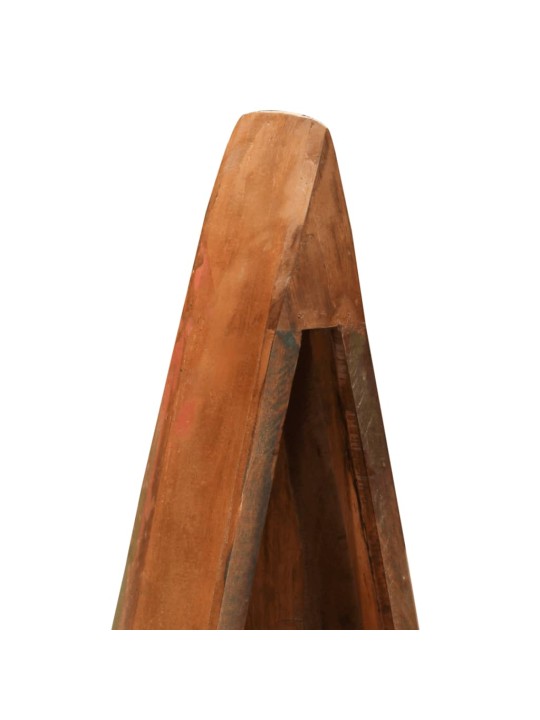 Police ve tvaru loďky 39x27x127 cm masivní recyklované dřevo