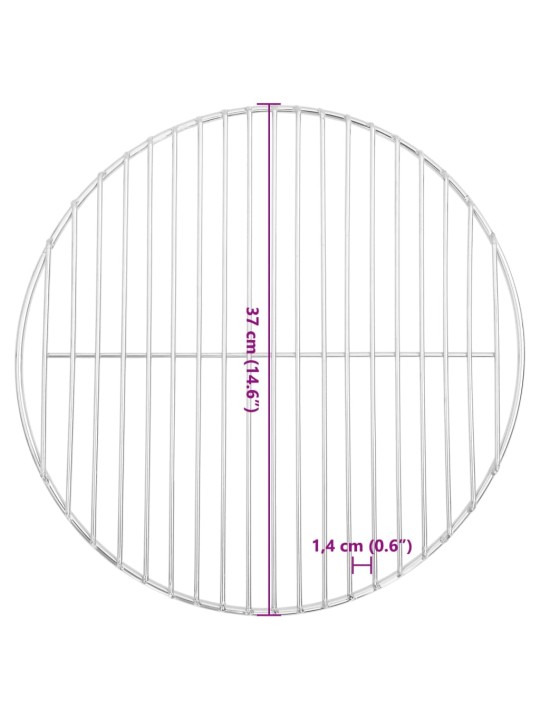 Grilovací rošt kulatý Ø 37 cm 304 nerezová ocel