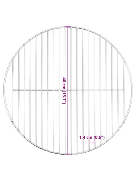 Grilovací rošt kulatý Ø 40 cm 304 nerezová ocel