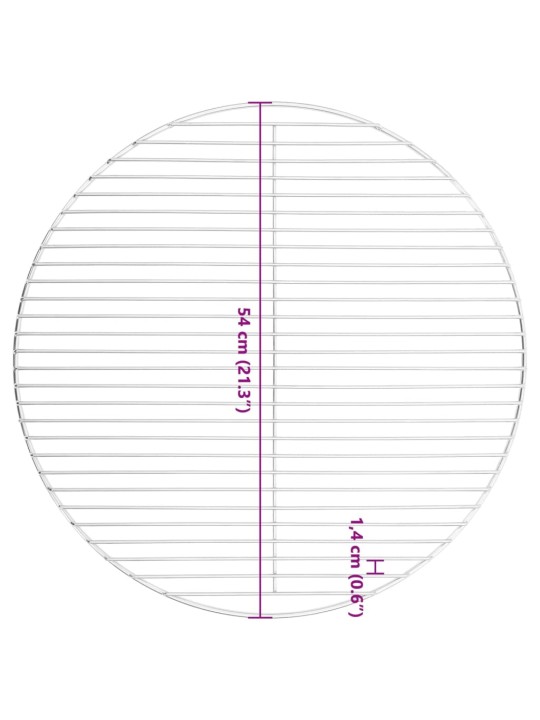 Grilovací rošt kulatý ø 54 cm 304 nerezová ocel