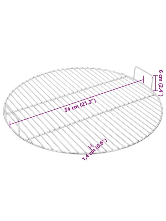 Grilovací rošt s rukojeťmi kulatý Ø 54 cm 304 nerezová ocel