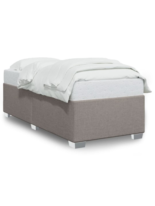 Rám postele bez matrace taupe 100 x 200 cm textil