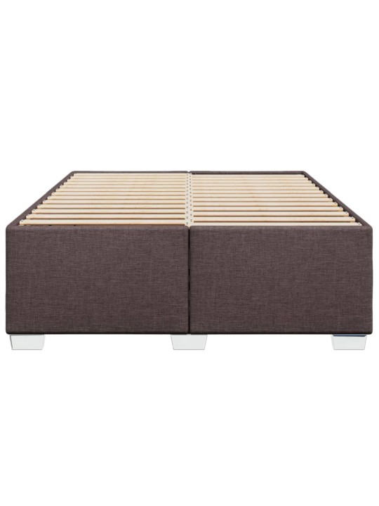 Rám postele bez matrace tmavě hnědý 140 x 190 cm textil