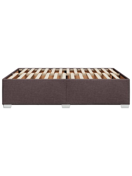Rám postele bez matrace tmavě hnědý 140 x 190 cm textil