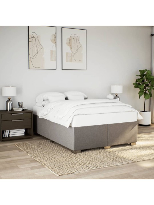 Rám postele bez matrace taupe 140 x 190 cm textil