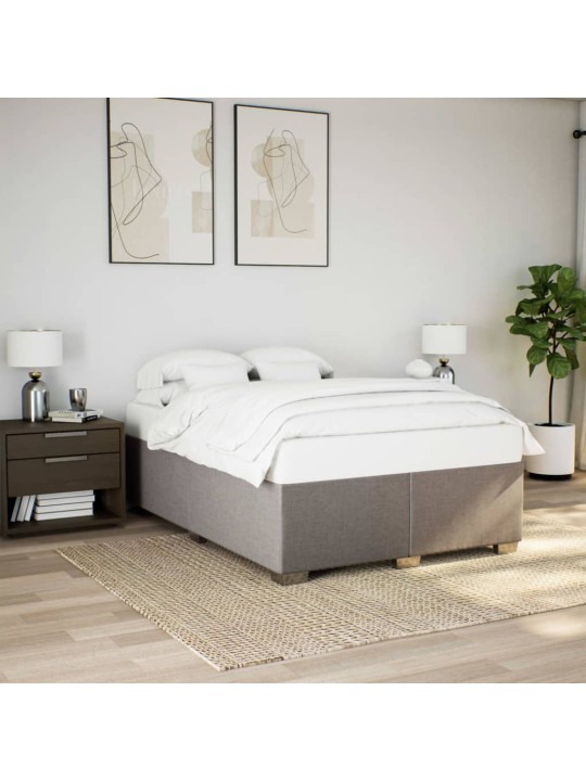 Rám postele bez matrace taupe 140 x 200 cm textil