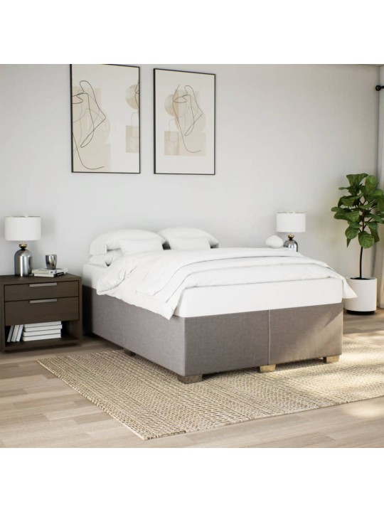 Rám postele bez matrace taupe 160 x 200 cm textil
