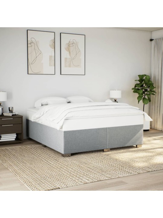 Rám postele bez matrace světle šedý 180 x 200 cm textil