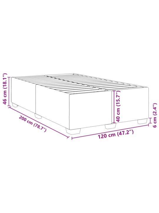 Rám postele černý 120 x 200 cm umělá kůže