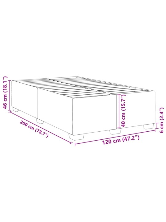 Rám postele šedý 120 x 200 cm umělá kůže