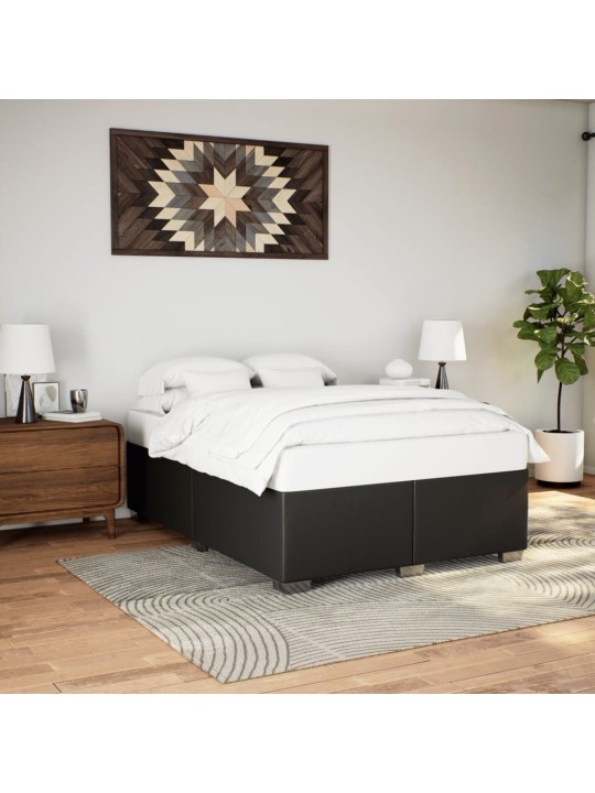 Rám postele černá 140 x 200 cm umělá kůže