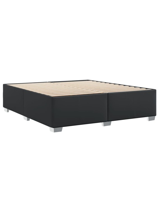 Rám postele černá 200 x 200 cm umělá kůže