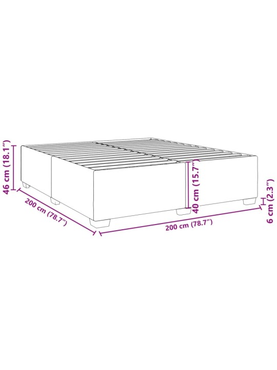 Rám postele černá 200 x 200 cm umělá kůže