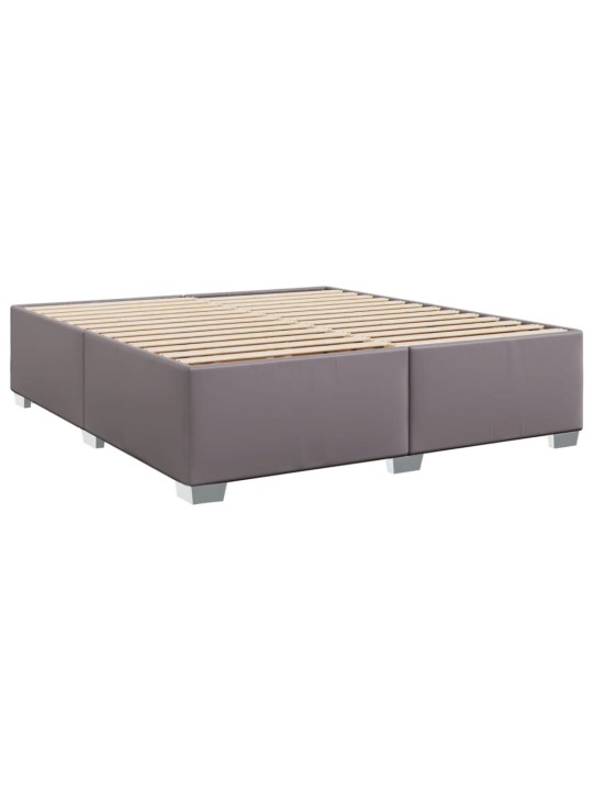 Rám postele šedá 200 x 200 cm umělá kůže