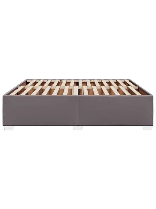 Rám postele šedá 200 x 200 cm umělá kůže