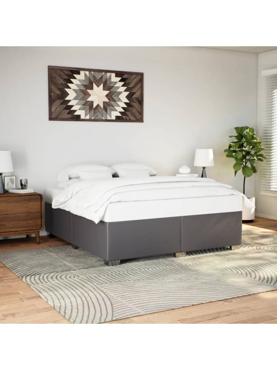 Rám postele šedá 200 x 200 cm umělá kůže