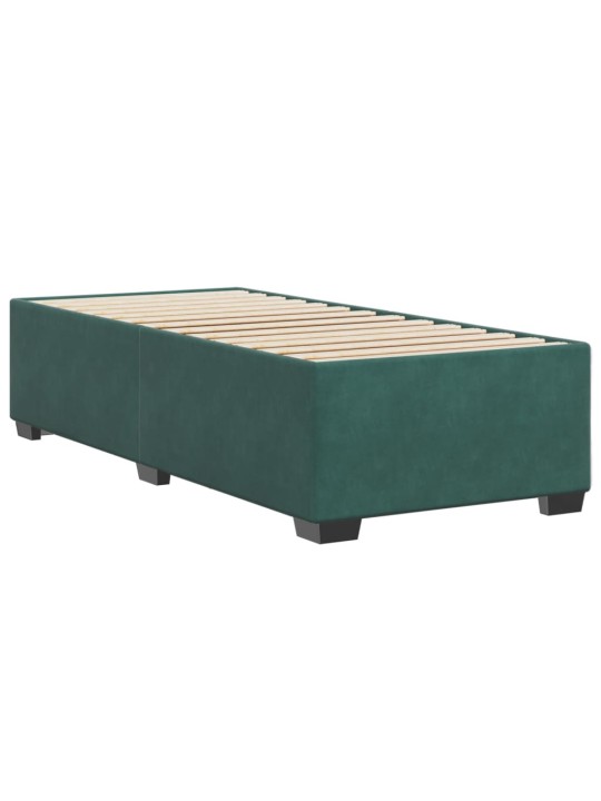 Rám postele bez matrace tmavě zelená 90 x 200 cm samet