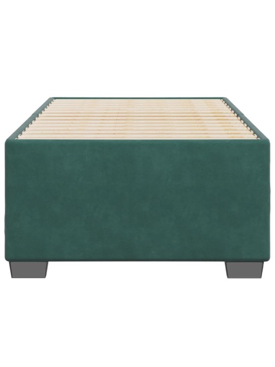 Rám postele bez matrace tmavě zelená 90 x 200 cm samet