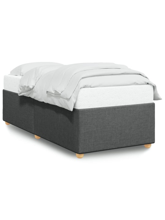 Rám postele bez matrace tmavě šedá 80 x 200 cm textil