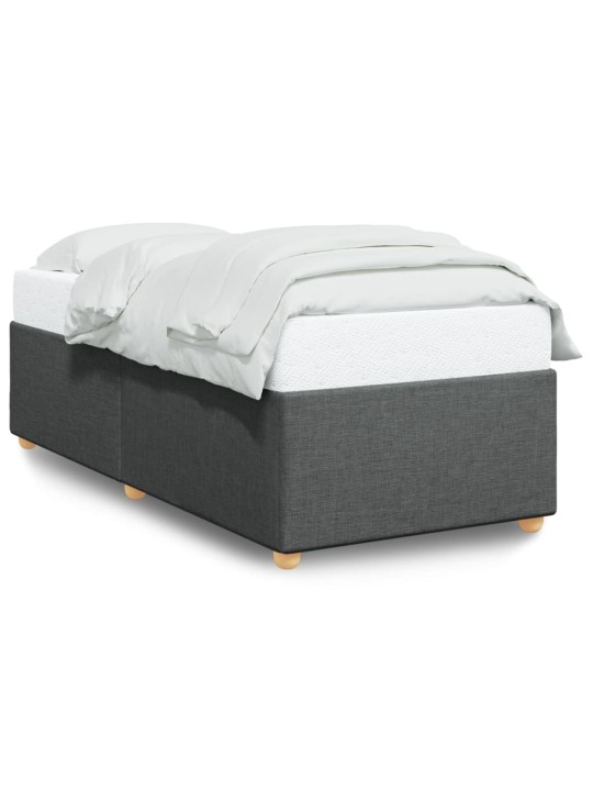 Rám postele bez matrace tmavě šedá 90 x 190 cm textil
