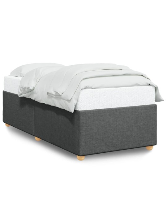 Rám postele bez matrace tmavě šedý 90 x 200 cm textil