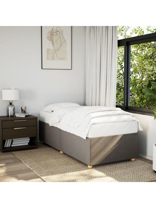 Rám postele bez matrací taupe 90x200 cm textil