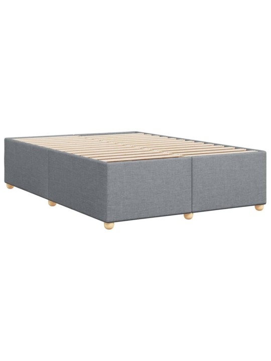 Rám postele bez matrace světle šedý 140 x 190 cm textil