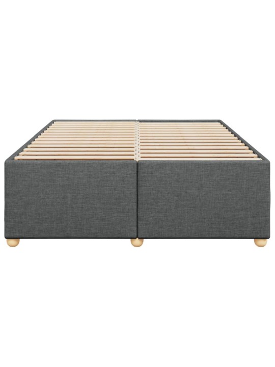 Rám postele bez matrace tmavě šedý 140 x 190 cm textil