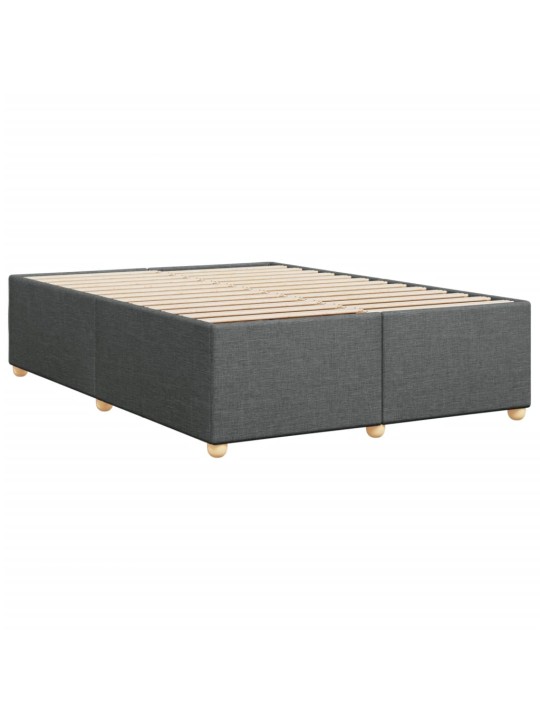 Rám postele bez matrace tmavě šedý 140 x 190 cm textil