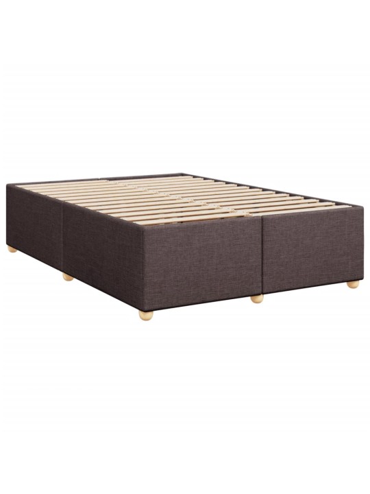 Rám postele bez matrace tmavě hnědý 140 x 190 cm textil