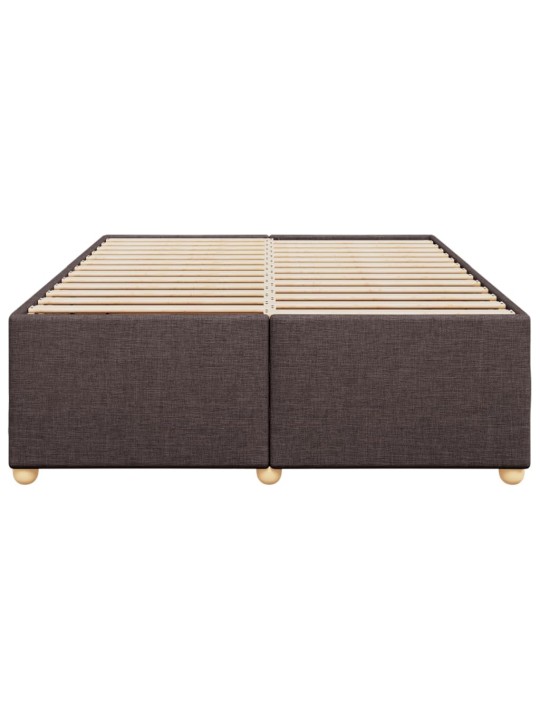 Rám postele bez matrace tmavě hnědý 140 x 190 cm textil