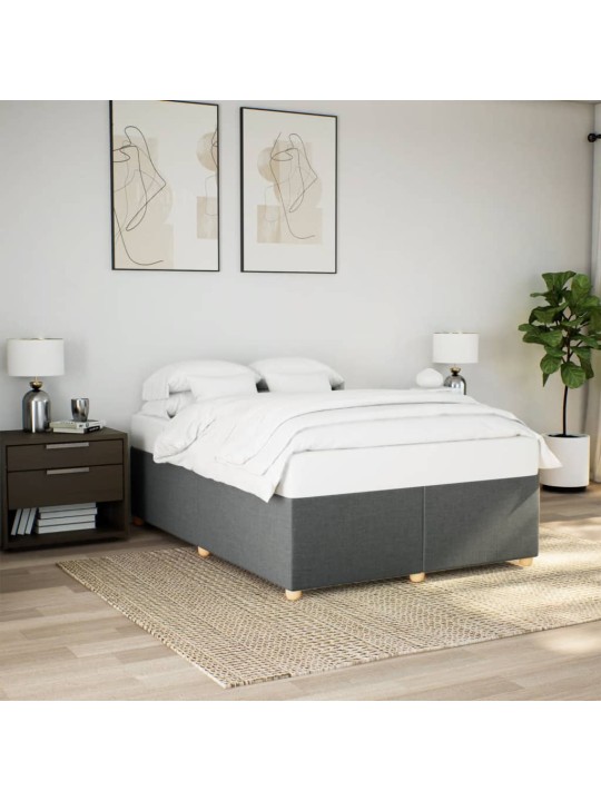 Rám postele bez matrace tmavě šedý 160 x 200 cm textil
