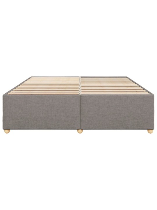 Rám postele bez matrace taupe 200 x 200 cm textil