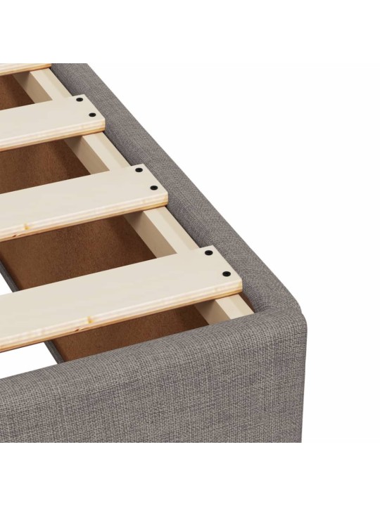 Rám postele bez matrace taupe 200 x 200 cm textil