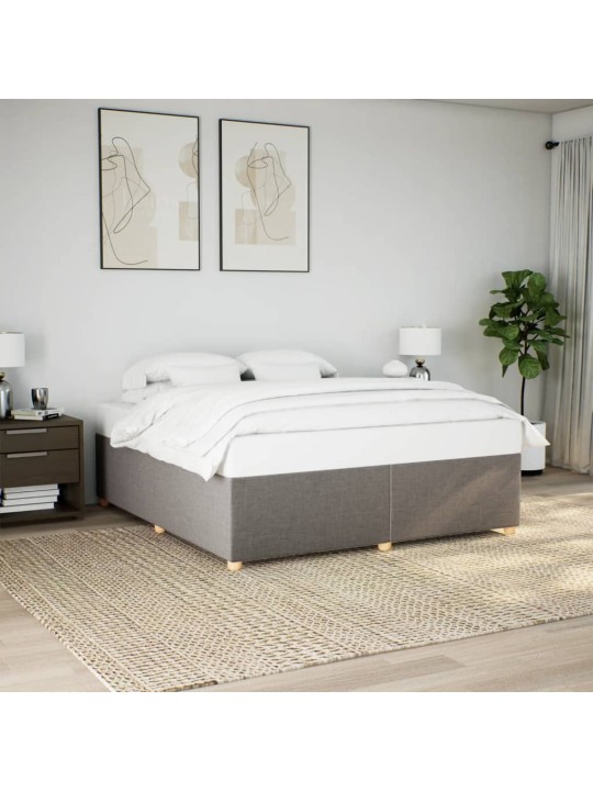 Rám postele bez matrace taupe 200 x 200 cm textil
