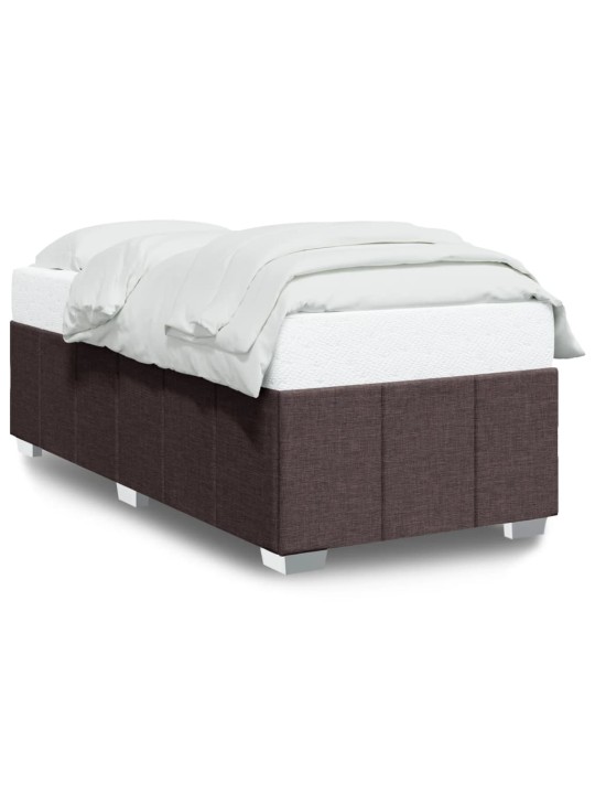 Rám postele bez matrace tmavě hnědá 90 x 190 cm textil