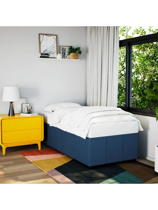 Rám postele bez matrací modrá 90x190 cm textil